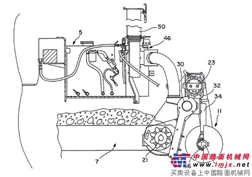 图2  摊铺机作业时抽吸沥青烟气图