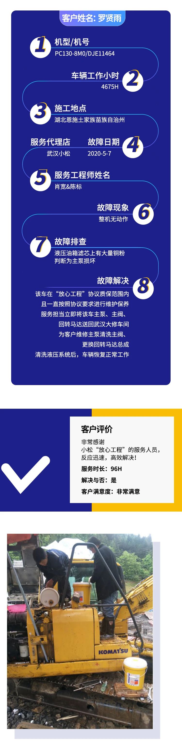 小松的放心工程 真正让客户放心！